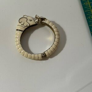Elephant Design Cream Bracelet